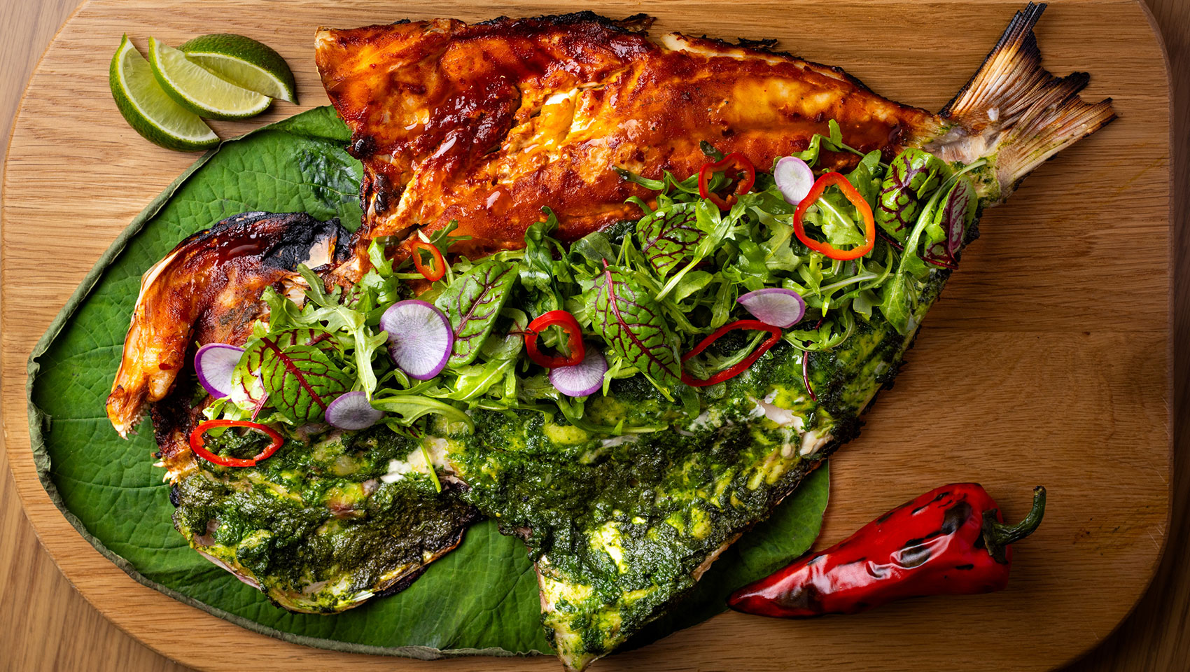 Fish entrée at Hecho Libre