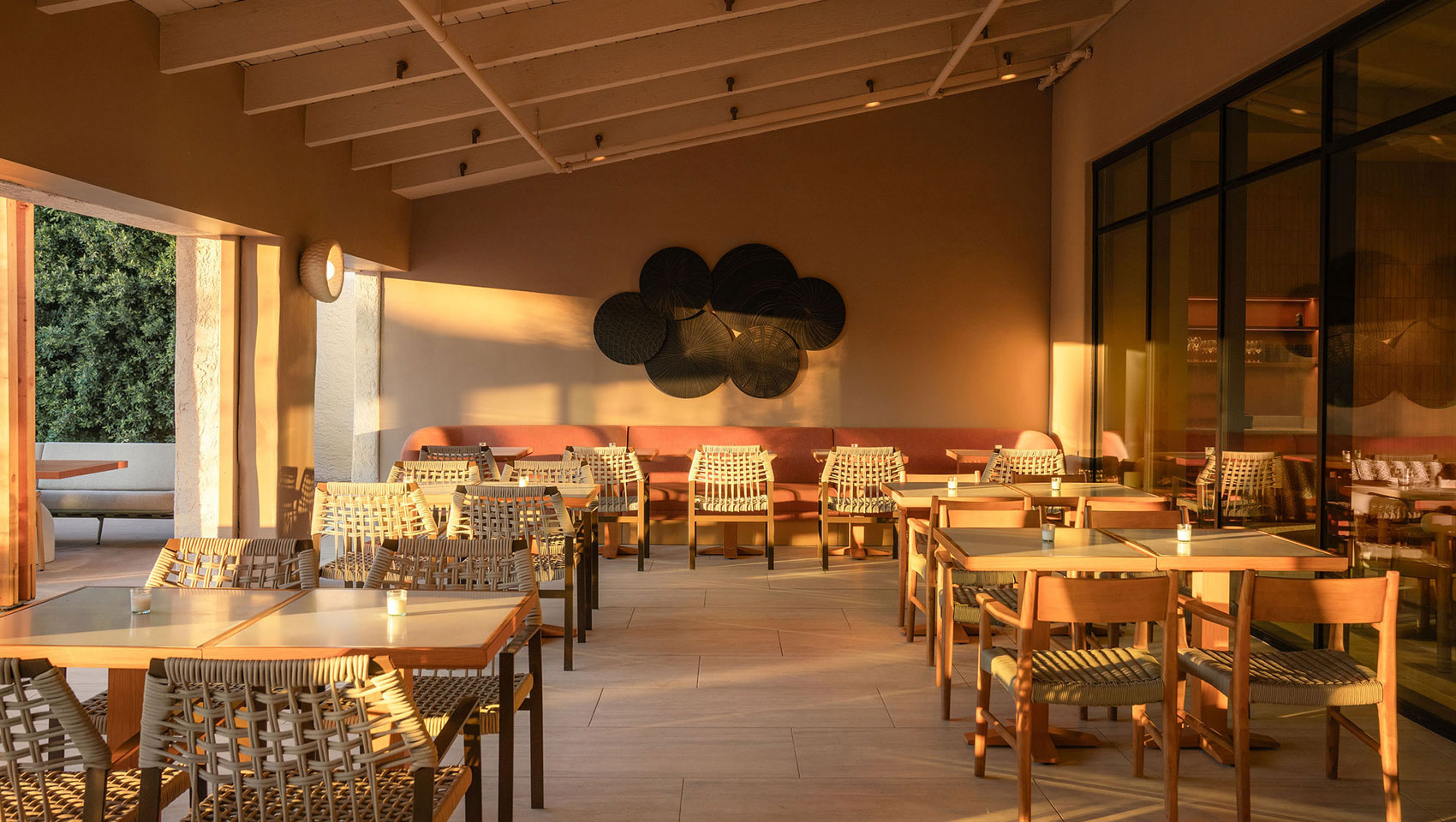 Hecho Libre outdoor dining terrace surrounded by vibrant Scottsdale desert scenery