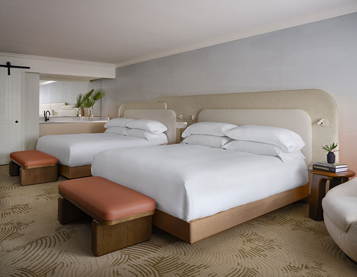 Kimpton Miralina Hotel guestroom with 2 queen beds